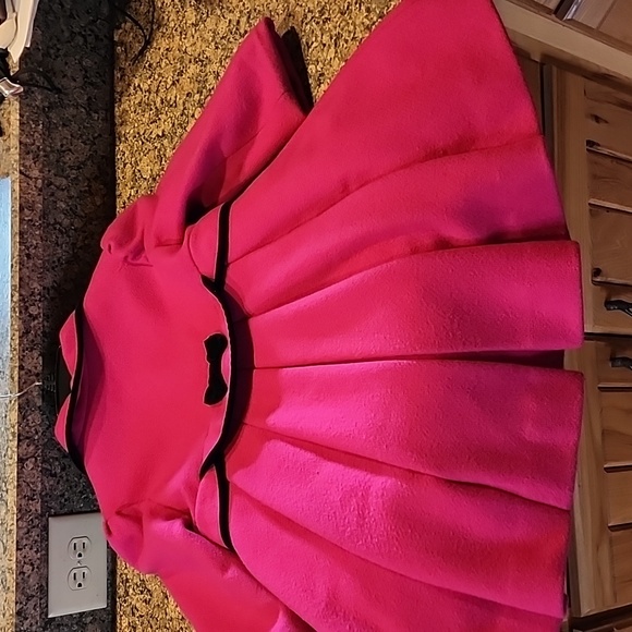 Rothschild Pink and Black Velvet Wool Coat, Size 6 - Picture 7 of 9